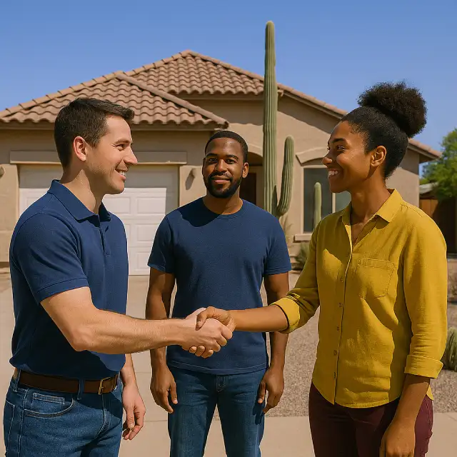 Shaking Hands In Desert Climate Sq